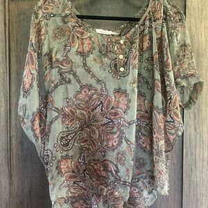 Blue Bird Multicolor Paisley Blouse